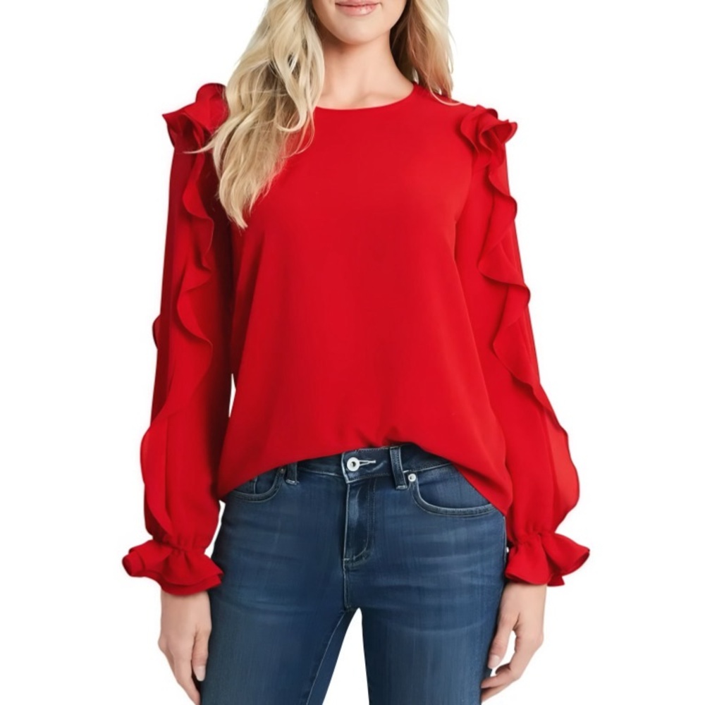 CeCe Women’s Ruffle Sleeve Blouse